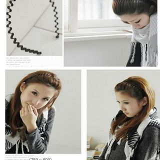 Cài tóc nam nữ mẫu dợn sóng kim loại màu đen