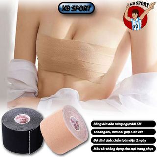 Băng dính dán nâng ngực, cuộn dán ngực co giãn 360* thoáng khí tiện dụng, giá rẻ