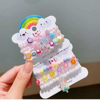 Combo 3 chuỗi đeo tay trẻ em đủ màu sắc 18k được 3 chuỗi