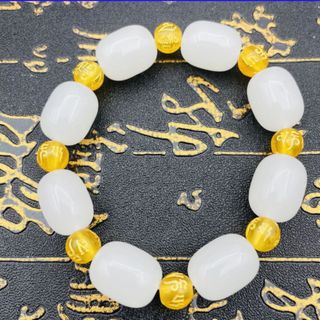 Chuỗi đeo tay vòng phong thủy đá trắng mix