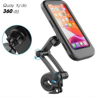 Giá đỡ điện thoại , kẹp điện thoại xe máy chống nước xoay 360 độ
