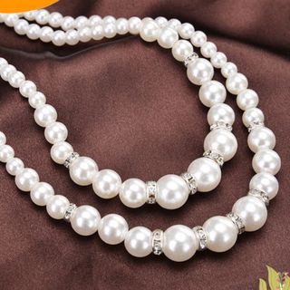 Dây chuyền vòng cổ dạng chuỗi 2 tầng cho nữ