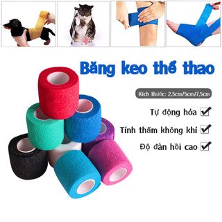 SP049-Băng keo thể thao bảo vệ quấn cổ tay chân bó gối tự dính chống chấn thương khi thi đấu đá bóng luyện tập thể thao giá sỉ