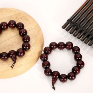 Chuỗi gỗ đeo tay nam 15ly mix hồ lô vòng gỗ phong thủy
