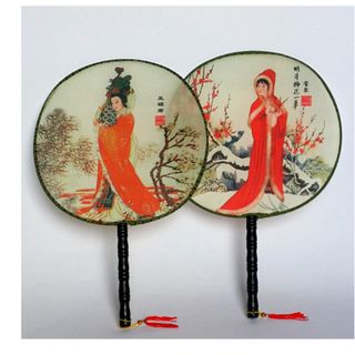 Quạt vải cổ trang. Mix đủ mẫu