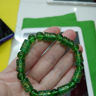 Chuỗi đeo tay xanh lá mix hạt vòng đeo tay phong thủy xanh lá cây