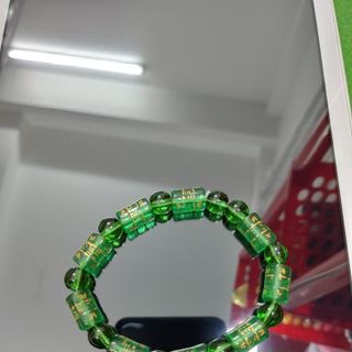 Chuỗi đeo tay xanh lá mix hạt vòng đeo tay phong thủy xanh lá cây