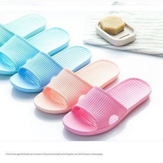 DU005-Dép đi trong nhà siêu nhẹ nhựa nguyên khối dép lê xốp mang đi trong nhà tắm văn phòng chống trơn trượt nam nữ đủ