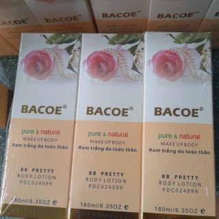 KEM BODY BACOE Kem Trắng da toàn thân, chống nắng BODY LOTION BACOE 180ml - Bán Sỉ