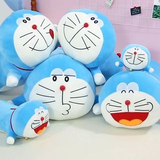 Gấu bông Doraemon nằm vỏ nhung Hàn quốc cao cấp mềm mịn co dãn 4 chiều 40cm/80cm/1m/1m2