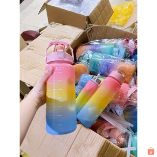Set 3 Bình Nước Nhiều Màu Kèm Sticker