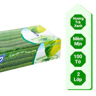 Khăn giấy hộp Pulppy Trà 100 Sheets