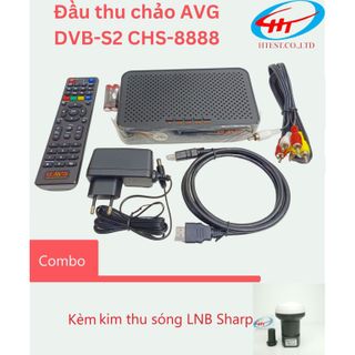 Đầu thu chảo AVG DVB-S2 CHS – 8888 (Tk 8T, gói cước 20K/tháng) combo đầu thu + LNB AVG giá sỉ
