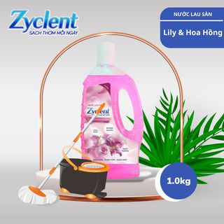 NƯỚC LAU SÀN ZYCLENT EXTRA HƯƠNG LILY & HOA HỒNG - 1KG