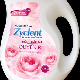 NƯỚC GIẶT XẢ SIÊU RẺ ZYCLENT EXTRA HƯƠNG HỒNG BẮC ÂU QUYẾN RŨ - 3.8KG giá sỉ