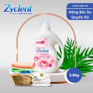 NƯỚC GIẶT XẢ SIÊU RẺ ZYCLENT EXTRA HƯƠNG HỒNG BẮC ÂU QUYẾN RŨ - 3.8KG