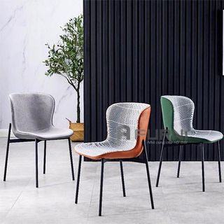 [Thanh lý] Ghế phòng ăn nệm vải họa tiết caro lưng da TL ECO 1A-FP FURNI