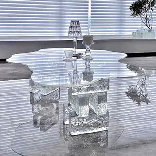 Bàn trà decor Acrylic trong suốt cao cấp - DTC Luxury