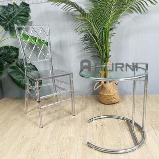 Ghế nhà hàng tiệc cưới nhựa trong suốt kiểu dáng đẹp Tiffany 2A-PC FURNI