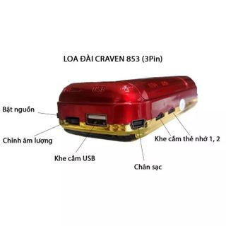 Máy MP3 Mini Caraven CR_ 836S, Pin Siêu Trâu - Bh 6 Tháng