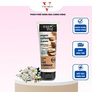 Tẩy da chết mặt Organic cafe, tẩy tế bào chết cà phê nhập khẩu Nga 75ml