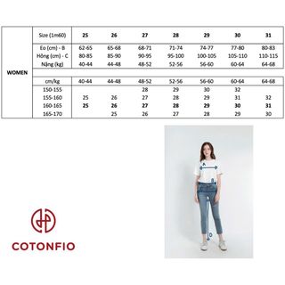 Quần Jean Nữ Skinny Cao Cấp COTONFIO 8079-5 ống ôm cào xước thời trang