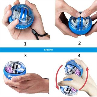 Bóng tập cổ tay Gyro Ball thiết kế xoay tròn, bóng dùng lực xoay tự động giúp nâng tầm sức mạnh cơ tay
