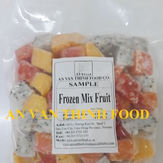 MIX FRUITS 3 ĐÔNG LẠNH: XOÀI CHU + ĐU ĐỦ ĐỎ + THANH LONG TRẮNG, IQF MIX FRUITS 3 FROZEN MIX FRUITS 3: Mango Chu + Red Papaya + White Dragon Fruit - AN VAN THINH FOOD