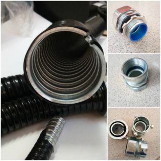 Ống ruột gà lõi thép / Ống ruột gà tráng kẽm / Ống kẽm đàn hồi bọc nhựa PVC