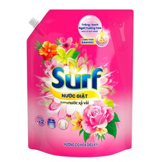 Nước giặt Surf 3.1L/3,3Kg (4 Túi/Thùng) túi hồng (Hương cỏ hoa diệu kỳ) giá sỉ