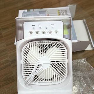 Quạt Điều Hòa Hơi Nước Mini - Quạt Phun Sương Tạo Ẩm Làm Mát Để Bàn Hẹn Giờ Thông Minh
