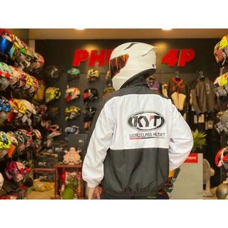 Áo khoác Phượt in KYT nam nữ chất vải dù gió 2 lớp