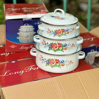 BỘ 3 NỒI TRÁNG MEN CAO CẤP