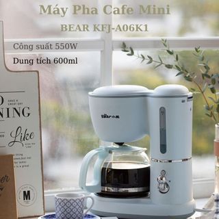 Máy pha cà phê, trà mini tự động BEAR KFJ-A06K1, công suất 550W, dùng pha cafe/coffee Espresso, BH 12tháng giá sỉ