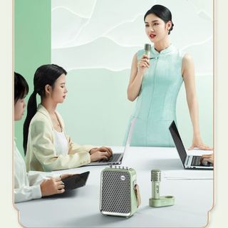 Bộ Loa Karaoke 2 Mic Bluetooth Songbird Chính Hãng Divoom, Công Suất Lớn 50W, Thời Gian Nghe Nhạc Lên Đến 6 Giờ
