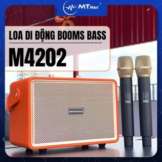 Loa Bluetooth Karaoke M4202 – Loa Xách Tay Kèm 2 Micro Không Dây Sang Trọng