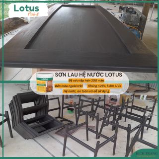 Sơn gỗ - Stain lau Sơn Lotus hệ nước, an toàn, không dung môi, không độc hại