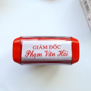 Mộc tên khắc dấu 2 dòng