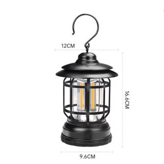 Đèn led măng xông vintage, đèn bão tích điện trang trí cho chuyến đi du lịch đã ngoại cắm trại