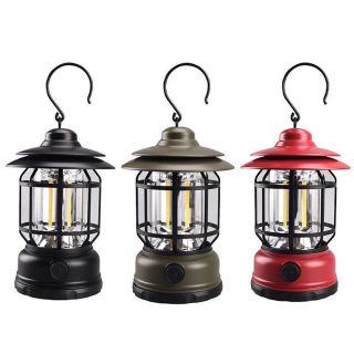 Đèn led măng xông vintage, đèn bão tích điện trang trí cho chuyến đi du lịch đã ngoại cắm trại