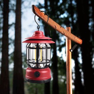Đèn led măng xông vintage, đèn bão tích điện trang trí cho chuyến đi du lịch đã ngoại cắm trại