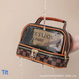 Túi đựng mỹ phẩm 2 tầng