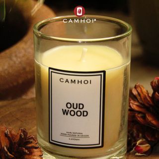 Nến thơm Oud Wood Cẩm Hội Candle 4.4oz/130ml | Hương gỗ Trầm Hương ấm áp kết hợp hoắc hương sang trọng