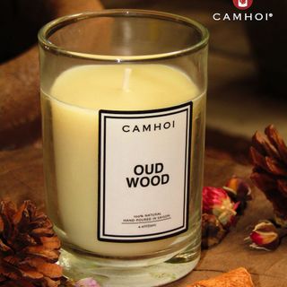 Nến thơm Oud Wood Cẩm Hội Candle 4.4oz/130ml | Hương gỗ Trầm Hương ấm áp kết hợp hoắc hương sang trọng