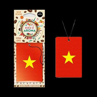 Lá cờ Việt Nam treo xe ô tô hương Cafe thương hiệu Aroma