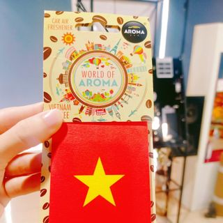 Lá cờ Việt Nam treo xe ô tô hương Cafe thương hiệu Aroma