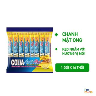 Kẹo Golia Activ Plus nhân Syro thảo dược và Golia Activ Plus nhân mật ong hương chanh lốc 16 thỏi