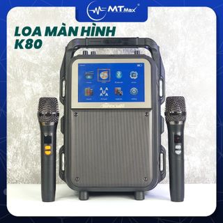 Loa Màn Hình Karaoke K80 - Pin 3000mAh Kèm 2 Micro Âm Thanh Sống Động