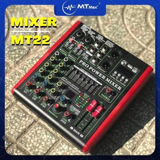 Mixer MT22 Mini ( mặt đỏ ) – Tích Hợp Vang Số DSP Màn Hình Led, 16 Chế Độ Vang