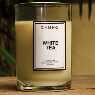 Nến thơm White Tea Cẩm Hội Candle 4.4oz/130ml | Hương Trà Trắng kết hợp Gỗ Tuyết Tùng giảm stress